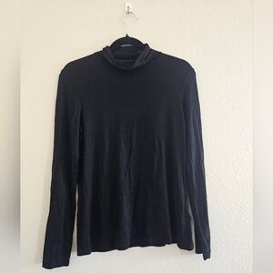 Black Long Sleeve Turtleneck Top